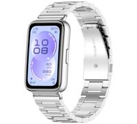 SMZhomeone Metal Strap For Huawei Band 11 And Band 11 Pro, Stainless Steel Adjustable Bracelet Wristband No-Gap Metal Strap For Comfortable Fit And Easy Installation(Silver)