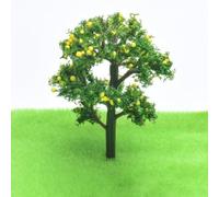 SMZhomeone Model Train Trees HO Scale Plastic Fruit Tree for Railway Scenery Diorama Models 50-65mm Height(Cyan 7cm)