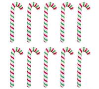 SMZhomeone Pack of 10 Christmas Inflatable Sticks, 88 cm, Candy Canes, Christmas Decoration, Christmas, for Outdoors, Front Door (Red and Green)