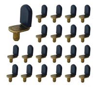 SMZhomeone Pack of 40 Wardrobe Concrete Nails Bronze Shelf Pins 40L Clips 1/4 Inch Shelf Support Nails Cabinet Divider Nails