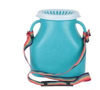 SMZhomeone Plastic Fish Basket with Shoulder Strap, Escape-Proof Inward Cones for Freshwater Fishing, Portable Creel for Eels Loaches Blue 32x26x13cm(B)