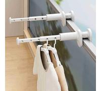 SMZhomeone portable clothes drying rack 1Pcs Portable Travel Clothes Drying Rack, Foldable No-Drill Extendable Garment Hanger, Space-Saving Abs Laundry Stand(2 packs[extensible])