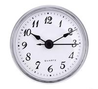 SMZhomeone Quartz Clock Insert with Roman or Arabic Numerals Gold Trim Clear Lens for DIY Wall Clock Repair Home Office Decor 70mm Plastic Metal(B)