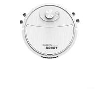 SMZhomeone Robot Vacuum Cleaner Slim 5.4cm Sweep Mop Suction USB Charge Quiet Hard Floor Carpet Pet Hair Auto Home(White)
