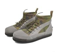 SMZhomeone Rock Fishing Shoes Non-Slip Felt Sole Steel Cleats Drainage Breathable Upper Anti-Collision Toe Protection for Men Outdoor Sea Angling Green Size 6-12