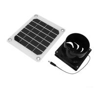 SMZhomeone Solar Panel Extractor Fan 20W 12V For Ventilation In For RV Kitchen And Outdoor Spaces, Uses Renewable Solar Energy, Weatherproof Design For Long Term Use