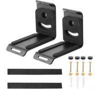 SMZhomeone Speaker Wall Mount Brackets Adjustable Soundbar Shelf Under TV Metal Holder for Home Theater Systems
