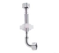 SMZhomeone Stainless Steel 90° Elbow Hose 304 Metal Lead-Free EPDM Core Oxidation Resistant Quick Install with Wrench for Toilet Kitchen Sink DIY Plumbing(10CM)
