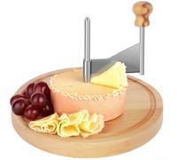SMZhomeone Stainless Steel Cheese Curler With Wooden Base, Rotating Cheese And Chocolate Slicer For Elegant Rose-Shaped Curls, Kitchen Tool For Dessert Presentation, 22.2 X 14.3 Cm