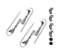 SMZhomeone Stainless Steel Meat Thermometer Probe Set 9004190170 with Clips and Grommet Compatible with Masterbuilt-Gravity Series 560/800/1050 Outdoor BBQ Grill(4set)