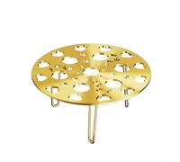 SMZhomeone Stainless Steel Steamer Rack with Removable Legs for Dumplings and Eggs, Adjustable Height Steam Tray Basket for Pot Pan Wok, Silver 21cm(13.5CM Gold)