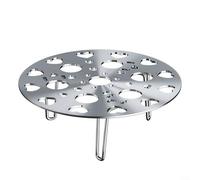SMZhomeone Stainless Steel Steamer Rack with Removable Legs for Dumplings and Eggs, Adjustable Height Steam Tray Basket for Pot Pan Wok, Silver 21cm(21CM Silver)