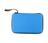 SMZhomeone Table Tennis Racket Case Holds 2 Paddles and 3 Balls with Mesh Pocket, Sponge Lined PU Storage Bag for Home School Gym Travel, Black(blue)