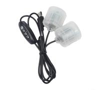 SMZhomeone USB Vibrating Dual Motors 3-Speed Regulator Massage Device with 11m Cable for Pillow Cushion Belt Shoe Glove Relaxation Transparent Plastic