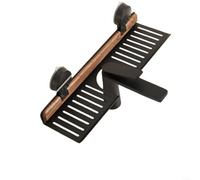 SMZhomeone Walnut Bathroom Sink Shelf Over Faucet with Suction Cup, Drill-Free Aluminum Storage Rack for Shavers and Makeup, Water-Resistant Tray for Home and RV(40cm-black)