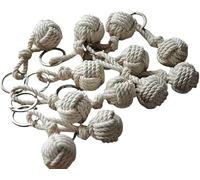 SN HANDICRAFTS Handamde Nautical Key Chain - Key Fob - Rope Knots Tying The Knot Gifts - Nautical Gift - Keychain - Nautical Knots - Sailor Keychain