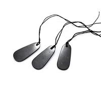 SN NATURSTEIN UG Precious stone shungite directly from Karelia: 3 x Drop pendants
