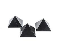 SN NATURSTEIN UG - Shungite Polished Pyramid 8 cm | Gem Stone from Karelia - 3 Units