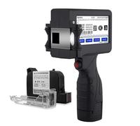 SN-XBDP 12.7mm Handheld Inkjet Printer with 4.5 Inch Touch Screen Quick Dry Inkjet Encoder for Barcode Label Text Logo QR Code Batch Number, Support 25 Languages,Green