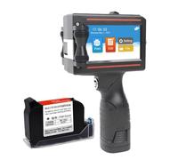 SN-XBDP Handheld Inkjet Printer with 4.3Inch Touch Screen Support 24 Languages Quick Drying Inkjet Coding Machine for Barcode Label Text Logo QR Code Batch Number,Black