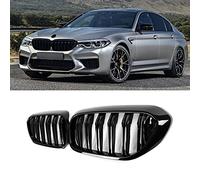 SNA G30 Grille, Front Kidney Grill Compatible for 2017-2020 BMW 5 Series G30 (ABS Double Slats Gloss Black Grills, 2-pc Set)