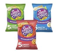 Snack a Jacks Rice Cake Multipack Bundle | Salt & Vinegar | Sweet Chilli | Sour Cream & Chive (Case of 30 Packs)