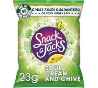 Snack a Jacks Rice Cakes 23g, Low Calorie, Gluten Free Snack On-the-Go (24 Bags x 23g, Sour Cream & Chive)