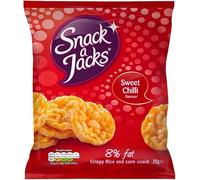 Snack a Jacks Rice Cakes 23g, Low Calorie, Gluten Free Snack On-the-Go (24 Bags x 23g, Sweet Chilli)