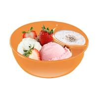 Snack and Dip Bowls - Anti-Soggy Divided Cereal Serving Dish - Stackable Sauce Dipping Dish, Soup and Sandwich Plate Combo, Bread Dipping Bowls, Cracker Divided Platters