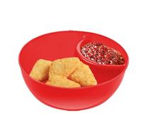 Snack and Dip Bowls - Chip and Dip Serving Tray, Chip and Dip Bowls | Multi-Functional Anti Soggy Cereal Bowl, Dip Snack Bowl, Soup and Sandwich Plate Combo, Bread Dipping for Snack