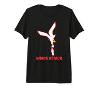 Snack Attack Seagull Stealing Ice Cream Humor Premium T-Shirt
