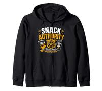 Snack Authority Funny Food Humor Graphic Zip Hoodie