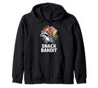 Snack Bandit Funny Raccoon Trash Panda Humor Zip Hoodie