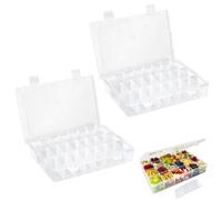 Snack Box for Kids 2 Pcs Snackle Box Craft Boxes with Compartments Snack Boxes with 24 Removable Grids Compartments Plastic Organiser Box Plane Snack Box for Storing Earrings Beads Jewelry Travel