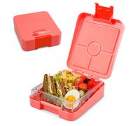 Snack Box Kids Snack Box with Compartments Container Portable Food Storage Coral
