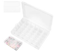 Snack Box with Compartments, Snackle Box with 36 Removable Grids, Plastic Organiser Boxes, Stackable Multi Compartment Storage Boxes, Plastic Organizer Container for Travel Plane Beads Screws Nuts
