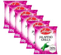 Snack Bundle Pack with Cofresh Jalapeno Potato Grills 80g - 6 Pack | Chilli Flavoured Potato Based Snack, Suitable For Vegetarians.