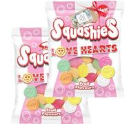 Snack Bundle With Squashies Love Heart Fruit Flavour Treat (2 Pack) - By Oerich Gift