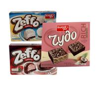 Snack Combo FromSweet Plu's With Cocoa Wafer 180G, Coconut Cake 115G And Strawberry Cake 150G Crispy Crunchy Tasty Delicious Savory Sweet Snack Product From Bulgaria Origin