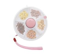 Snack Container Spinner, Baby Snack Storage Organizer, Reusable Food Rotating Tray for Picnic, Airplane, Car Rides, Fruit, Daycare, Travel, Camping, Candy, Road Trips, Playdates, School, Home