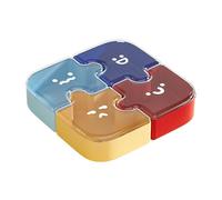 Snack Containers - 4 Grid Removable Puzzle Tray, Snack Container with Candy Box with Lid | Reusable Serving Tray for Nuts, Desserts, Fruits, Chocolate, B