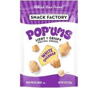 Snack Factory Pop'ums Cheddar Pretzel Snacks, White, 266 ml Bag