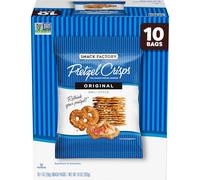 Snack Factory Pretzel Crisps, Original, 1 Oz Snack Bags, 10 Ct
