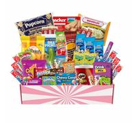 Snack Gift Basket, 45-Piece Variety Pack from North America, Chips, Candy, Cookies, Noodles, Pickles, Peanuts, Popcorn, Rice Krispies & More, Snack Gift Box by Lecsa Specialty Snacks