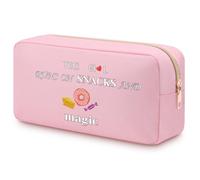 Snack Lover Gifts for Women Oxford Cloth Cosmetic Bag Christmas Birthday Gifts for Besties BFF Sister Daughter Snacks Lover Gift Foodie Double Side Printed Zipper Toiletry Bag