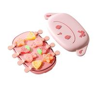 Snack Mould, Multi Cell Ice Lolly Tray, Cold Dessert Tool, Reusable Silicone Making, Easy Demolding on the Stick with Colourful Stick Slots for Home Backty Soy Sap