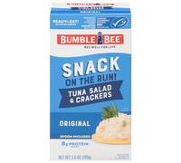 Snack On The Run Tuna Salad with Crackers Kit - Ready to Eat, Spoon Included - Wild Caught Tuna - Shelf Stable & Convenient Protein Snack, 3.5 oz