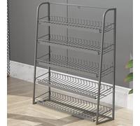 snack organiser， 5 Tiers Snack Shelf Rack for Stores(Grey,60x15x67cm)