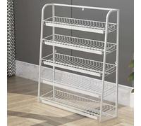 snack organiser， 5 Tiers Snack Shelf Rack for Stores(White,45x15x67cm)