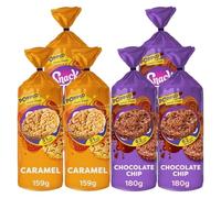Snack Pack Bundle with Snack A Jacks Jumbo Caramel 159g x3 and Jumbo Chocolate Chip 180g x3 (6 Pack)